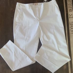 Michael Kors White Dress Slacks. NWT. Size 14. Made In Italy.